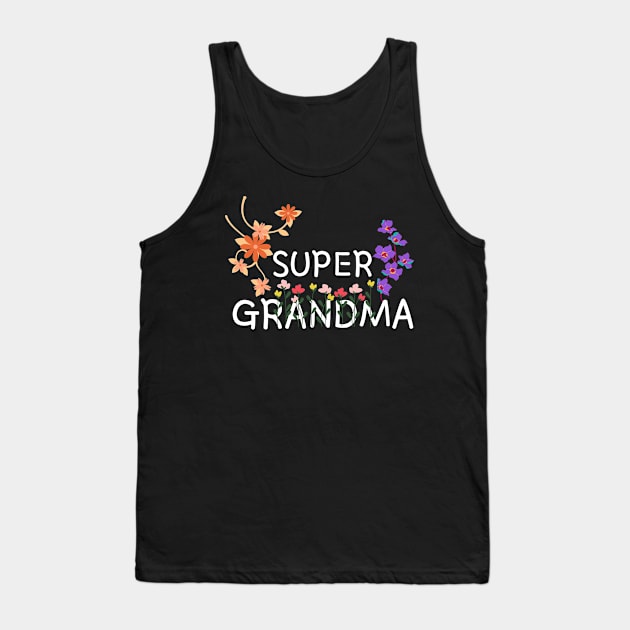 Super Grandma Floral Look Tank Top by NICHE&NICHE